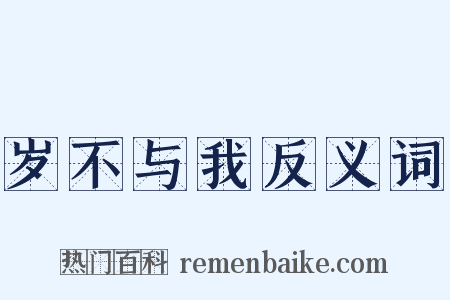 岁不与我反义词是什么意思的图片